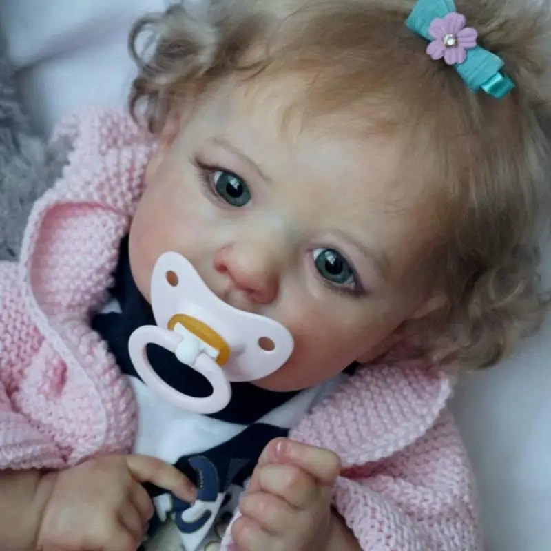 

22inch Lifelike Silicone Vinyl Doll Girl Baby Reborn Realistic Cute Babies Dolls With Lovely Clothes Kids Playmate