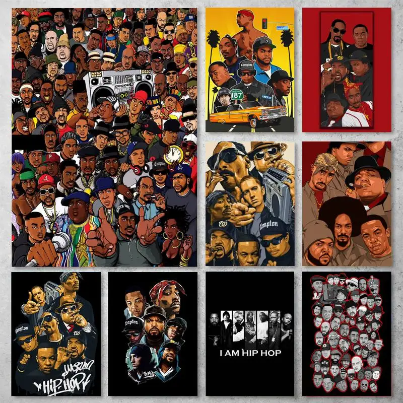 

Kings Of Hiphop Rap Legends POSTER Poster Prints Wall Pictures Living Room Home Decoration Small