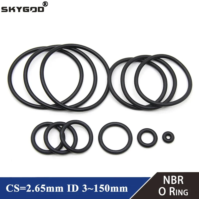 

10 шт. уплотнительное кольцо NBR черное 2.65 мм ID 5~150 мм