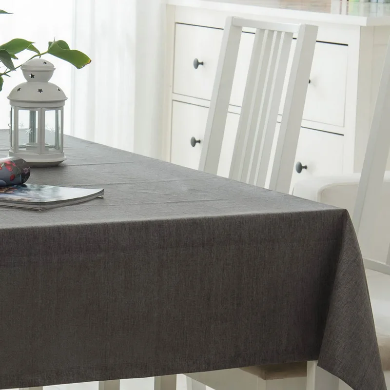 

Modern Cotton Linen Table Cloth Waterproof Square Party Banquet Outdoor TableCloth Solid Color Nappe Table Cover Overlay