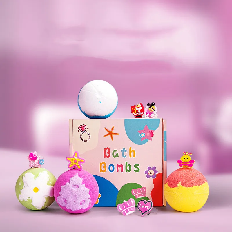 

Creative Cute Bath Ball Luminous Ring Bath Ball Explosion Sea Salt Safe Fragrance Bath Bomb with Surprise Salt Bombas De Baño