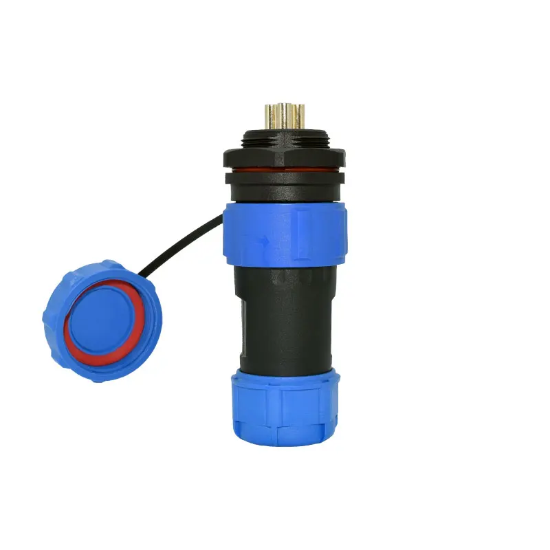 

YXY SP21 3 pin waterproof connector back nut 2pin 3pin 4pin 5pin 7pin 9pin 12 pin IP68 Female plug male plug and socket