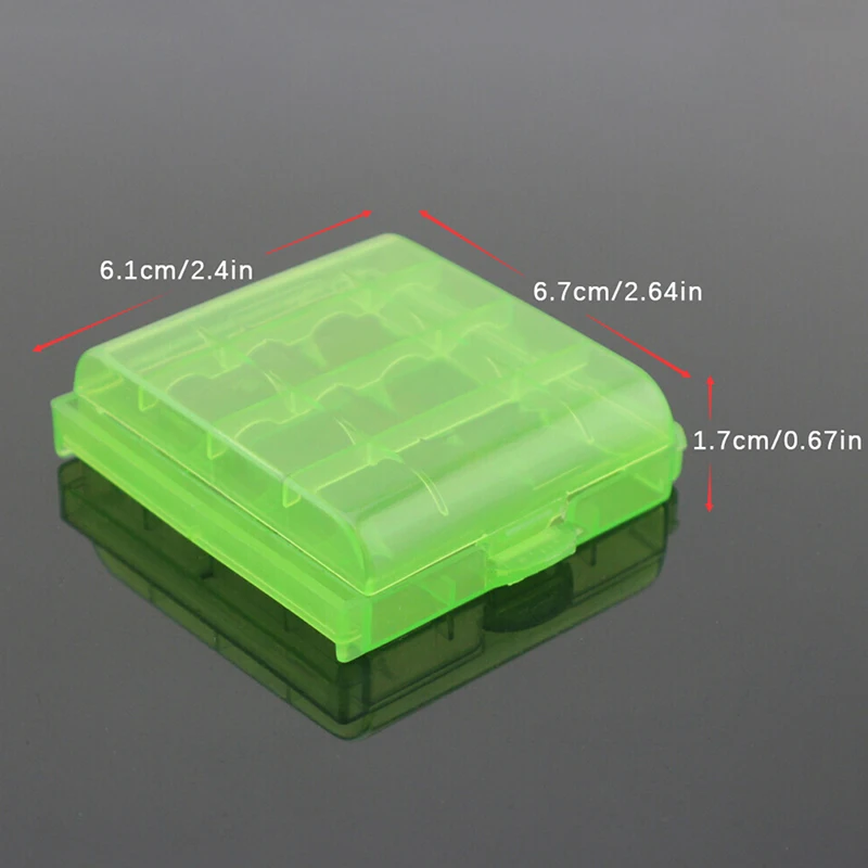 Colorful Plastic Battery Holder Case 4 AA AAA Hard Plastic Storage Box Cover for 14500 10440 Battery Organizer Container 5 Color images - 6