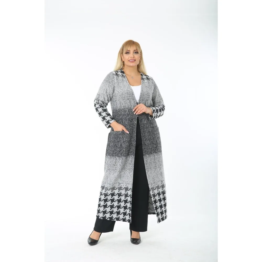 

Dorlie, Женский жаккардовый длинный кардиган большого размера