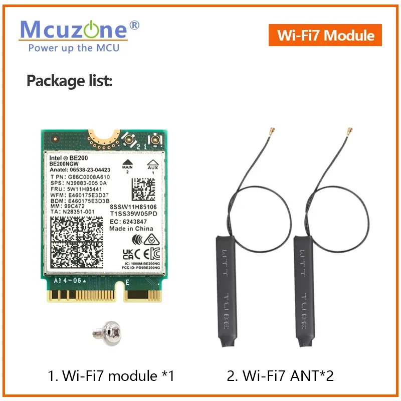 BE200NGW WIFI7 Беспроводной Wi-Fi Bluetooth Совместимость 2 4 5 8G/5G/6 ГГц 8774 Гбит/с Высокая