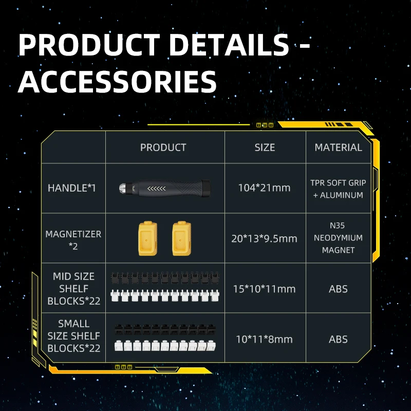 Набор прецизионных магнитных отверток JAKEMY многофункциональный нескользящий из