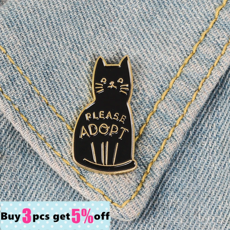 Оптовая продажа эмалевые значки с эмблемой клуба неудачника броши-кошки на заказ