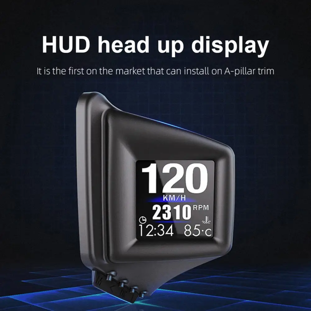 

A401 HUD Head-Up Display OBD+GPS Dual System Smart Gauge Driving Stopwatch Speedometer Odometer Digital Meter Alarm System