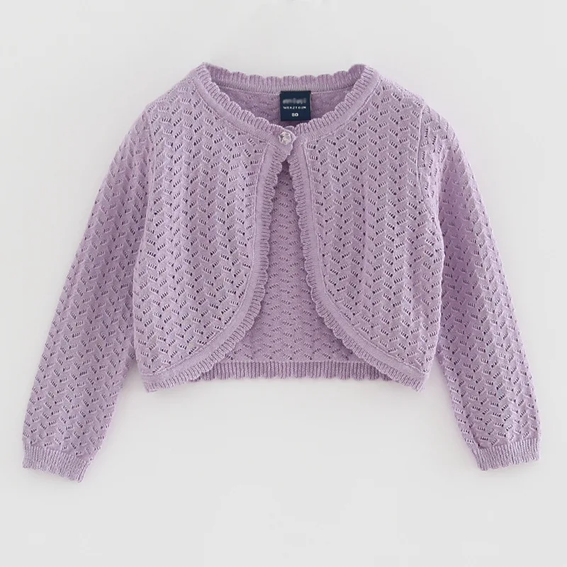 

Girls Air Conditioning Shirts Thin Children Small Shawls Summer Outer Girls Baby Baby Knit Cardigan Sunscreen Jacket