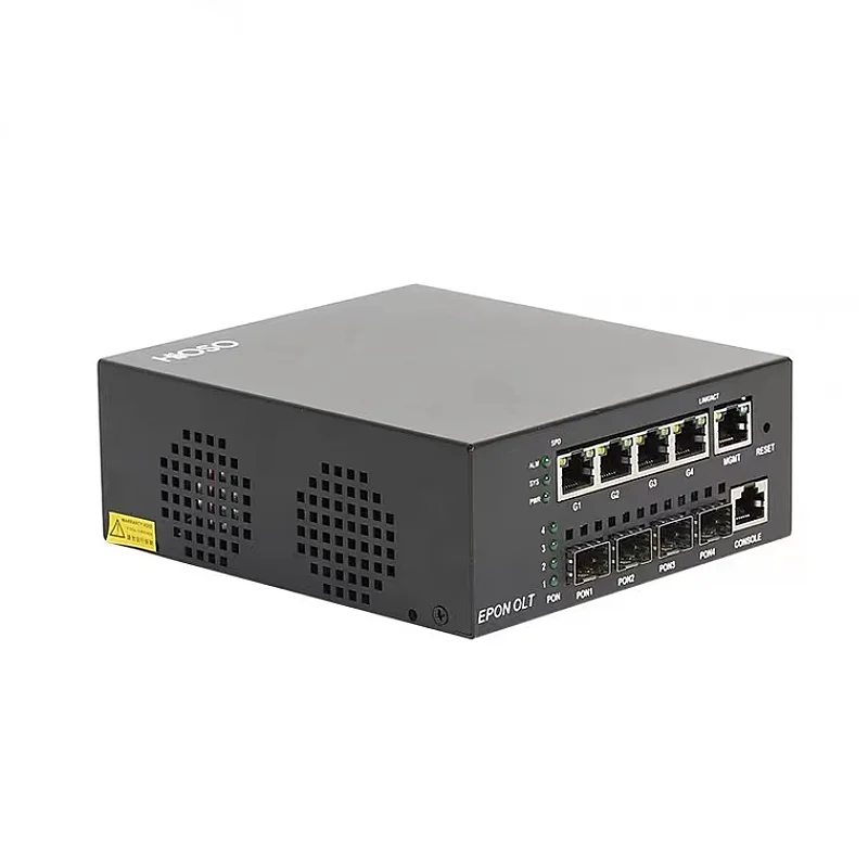 Mini 4Pon Epon OLT Fiber Optic Device DC12V Network SNMP FTTH Switch is compatible with Huawei ZTE Fiber Home