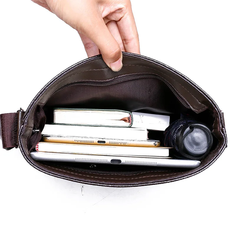 Luxury Men PU Leather Shoulder Bag Fashion For Crossbody New Designer Messenger Bags Male Luxurious Brand Men's Handbag