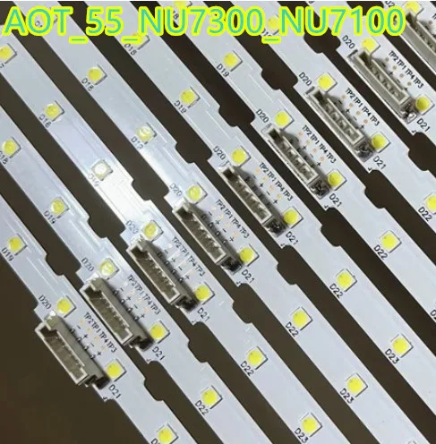 Светодиодная лента для подсветки для Samsung 55NU7100 UN55RU7100 UE55NU7100 UN55NU7090G UE55NU7023 UE55NU7500 UE55NU7092 UE55NU7090, 2 шт./партия