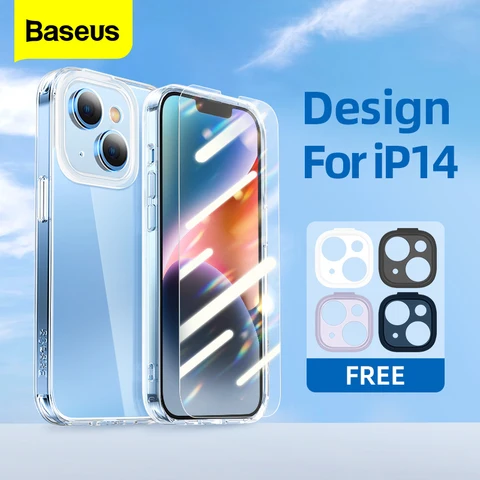 Прозрачный чехол Baseus для телефона iPhone 14 Pro Max Plus 2022 дюйма, зеркальная линза, сменный защитный чехол, Прозрачный чехол для iPhone14