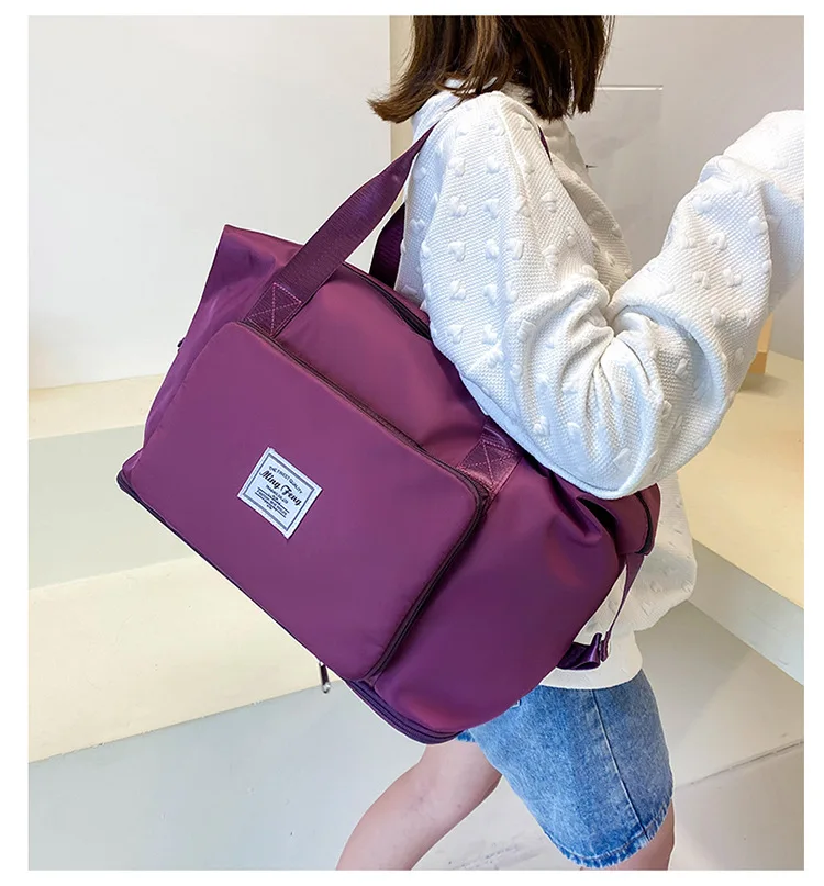 Women's Folding Travel Bag Waterproof Handbag Large Multifunctional Bag Women's Large Capacity Sports Storage Bag