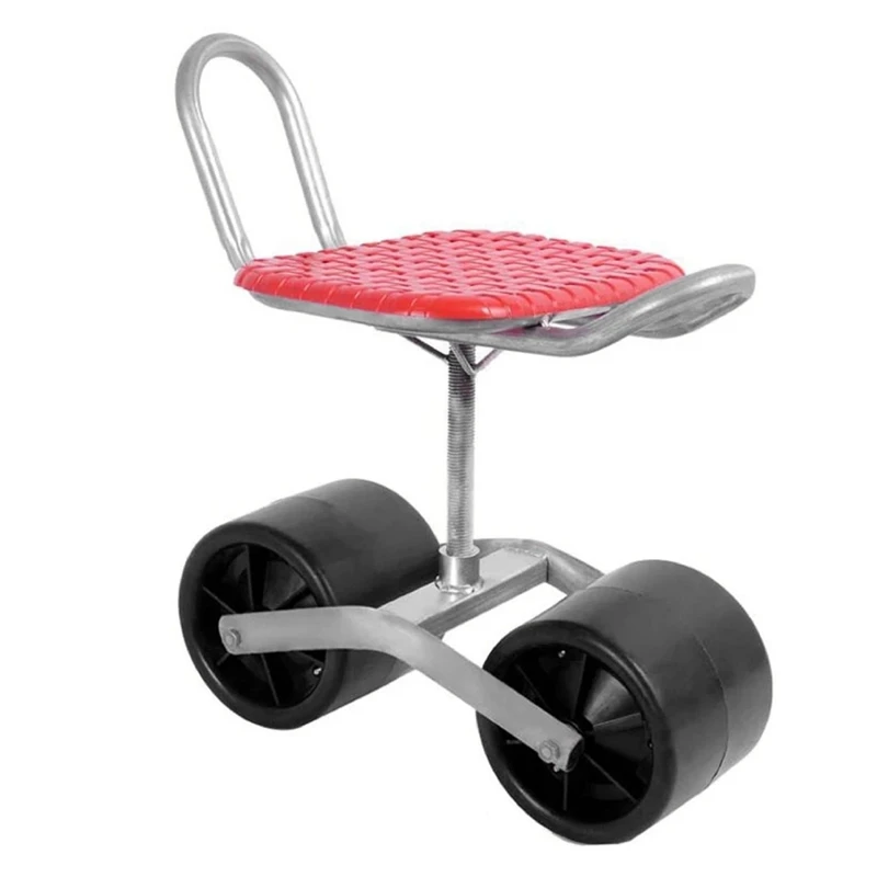 

360Degree Swivel Seat Garden Cart With Wheels Rolling Work Seat Mobility Aid Home Cart Seat Stool Planting Picking Stool