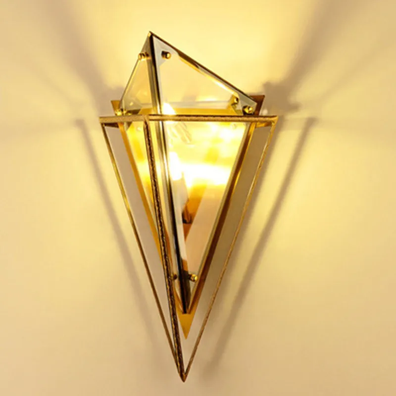 Modern Glass Luster Wall Lamp Lighting Nordic LED Wall Lights Golden Fixtures Restaurant Cafe House Loft Bedroom Home Wall Lamps