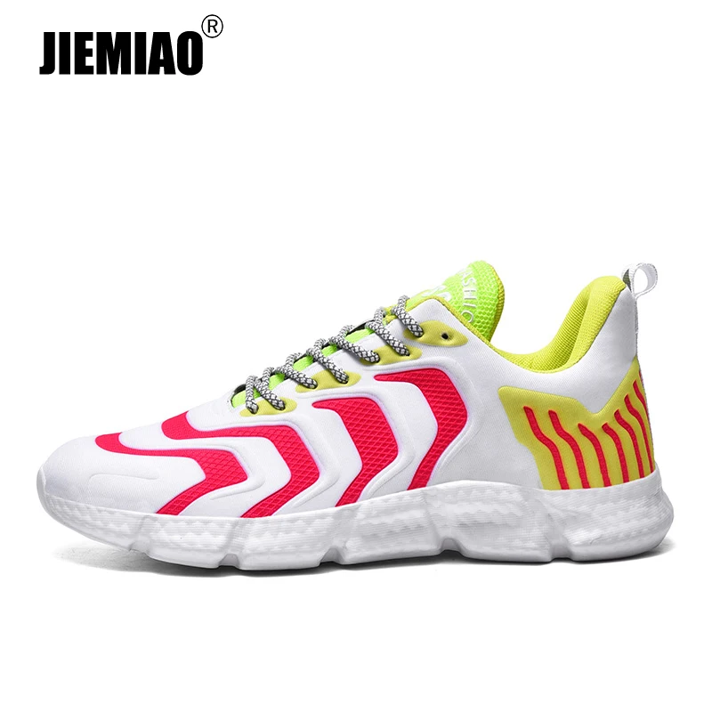 

JIEMIAO Men Running Shoes Popcorn Outsole Light Comfortable Men Sneakers Outdoor Breathable Anti-skid Jogging Sport Shoes