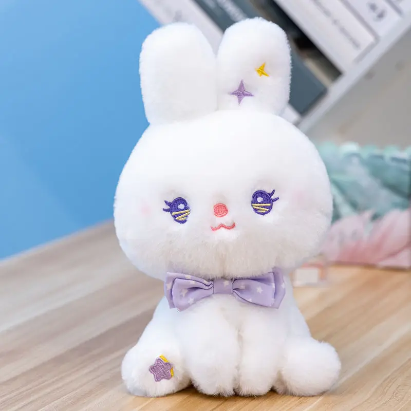 

35cm Cute Rabbit Push Soft Toys Plushie Kids Pillow Doll Creative Birthday Gifts For Girls