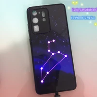 twelve constellations phone cases for iphone x xr xs max flash case for iphone 8 7 plus se 2020 11 12 13 pro max mini back cover