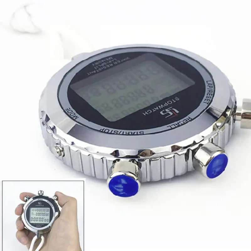 

Silent Stopwatch Countdown Timer 1/100s Accuracy Large Display Memory Alarm