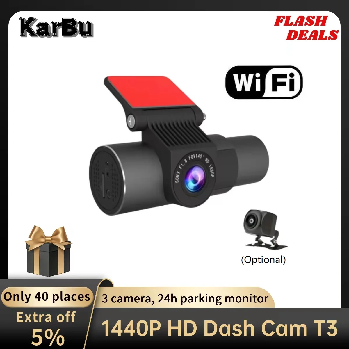 

Dash Cam for Car Camera Wifi 1440P HD Mini Dvr Front And Rear 3 Dvrs Dashcam 24h Parking Monitor Kamera Samochodowa Rejestrator