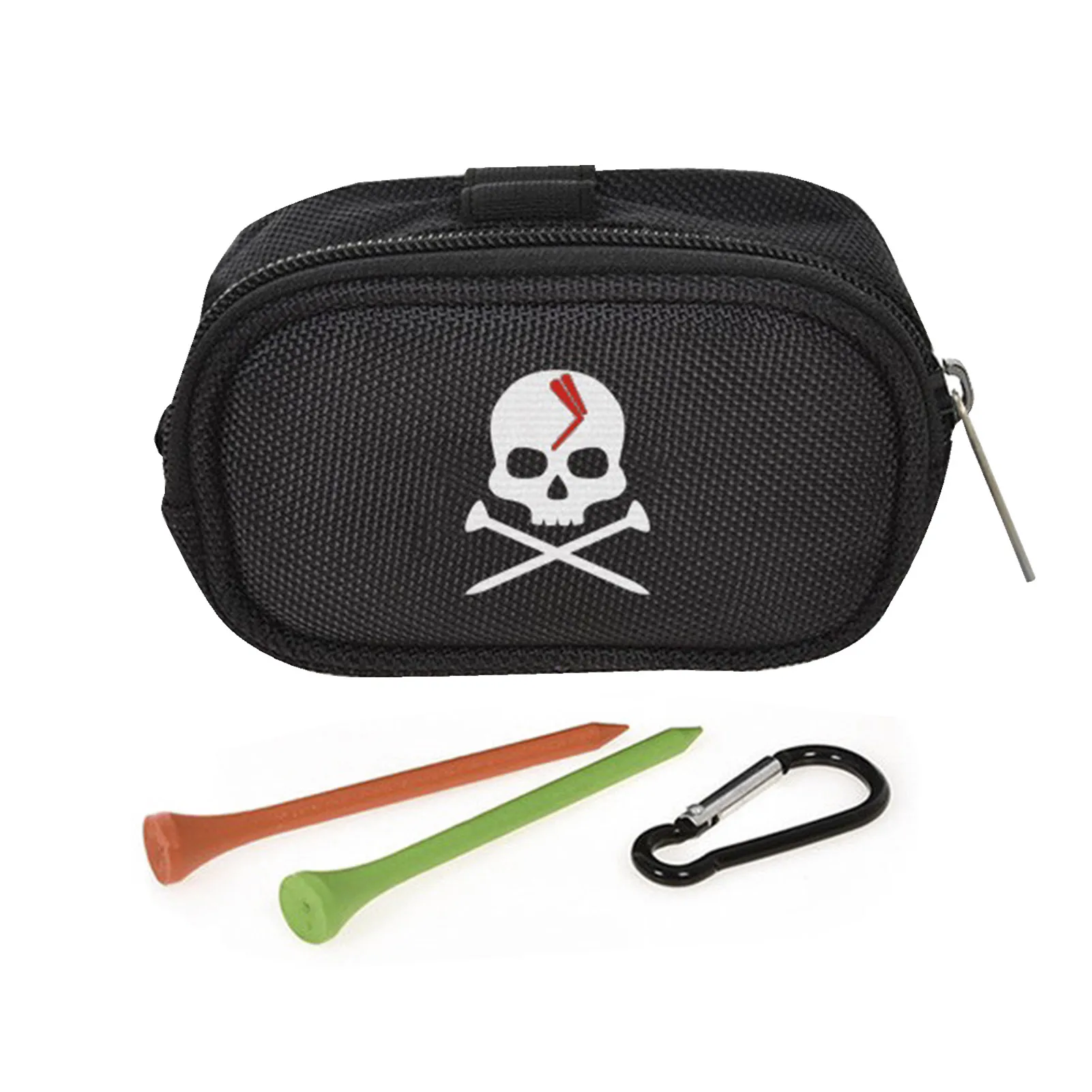 

Сумка для гольфа, сумка из полиэстера с рисунком черепа, сумка для гольфа на молнии, сумка для хранения, маленькая забавная сумка для мужчин ...