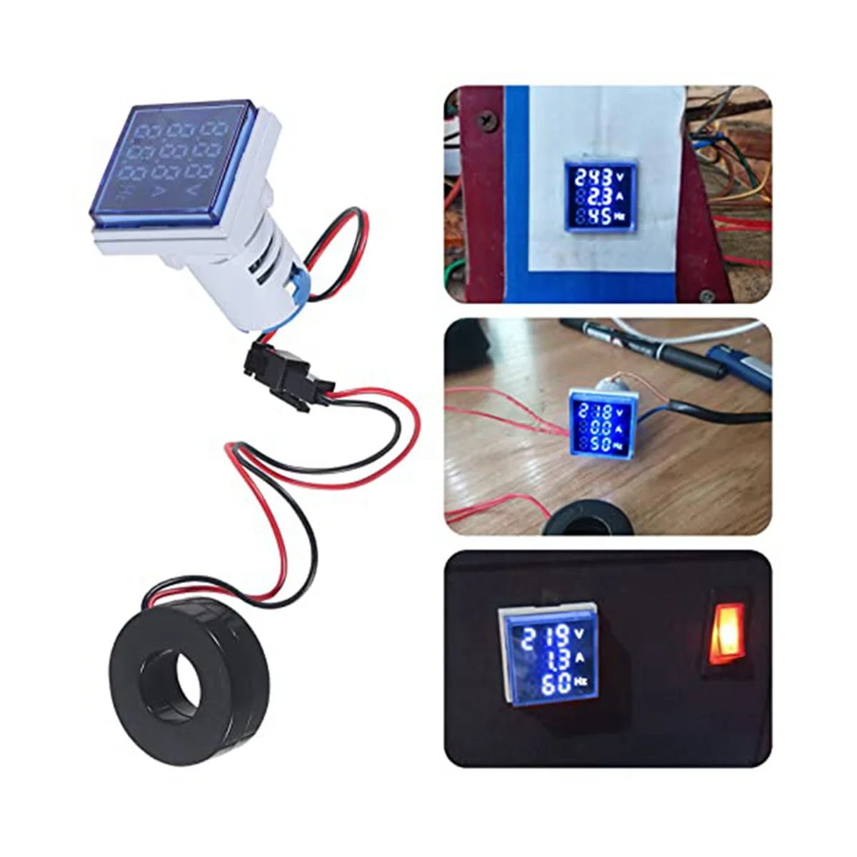 2 шт. цифровой вольтметр-амперметр амперметр переменный ток 60-500 в