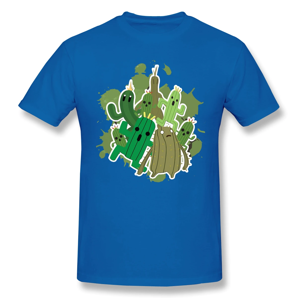 Men Clothing Final Fantasy Role playing video game series T-Shirt Cactuar Fashion Short Sleeve