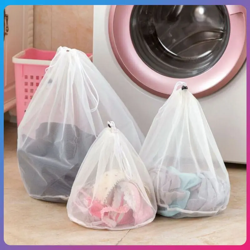 

Mesh Laundry Bag Nylon Laundry Wash Bags Coarse Net Laundry Basket Laundry Bags for Washing Machines Mesh Bra Bag TSLM1