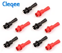 cleqee p2008 10pcs insulation metal alligator clips electric test accessories the tail can match the multimeter probe