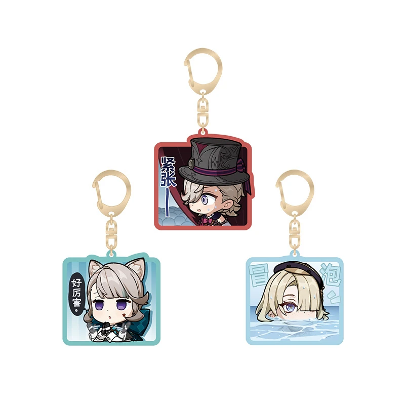 

Anime Game Genshin Impact Court of Fontaine Lyney Kawaii Cosplay Acrylic Cartoon Keychain Bags Pendant Mini Keyring Props Gifts