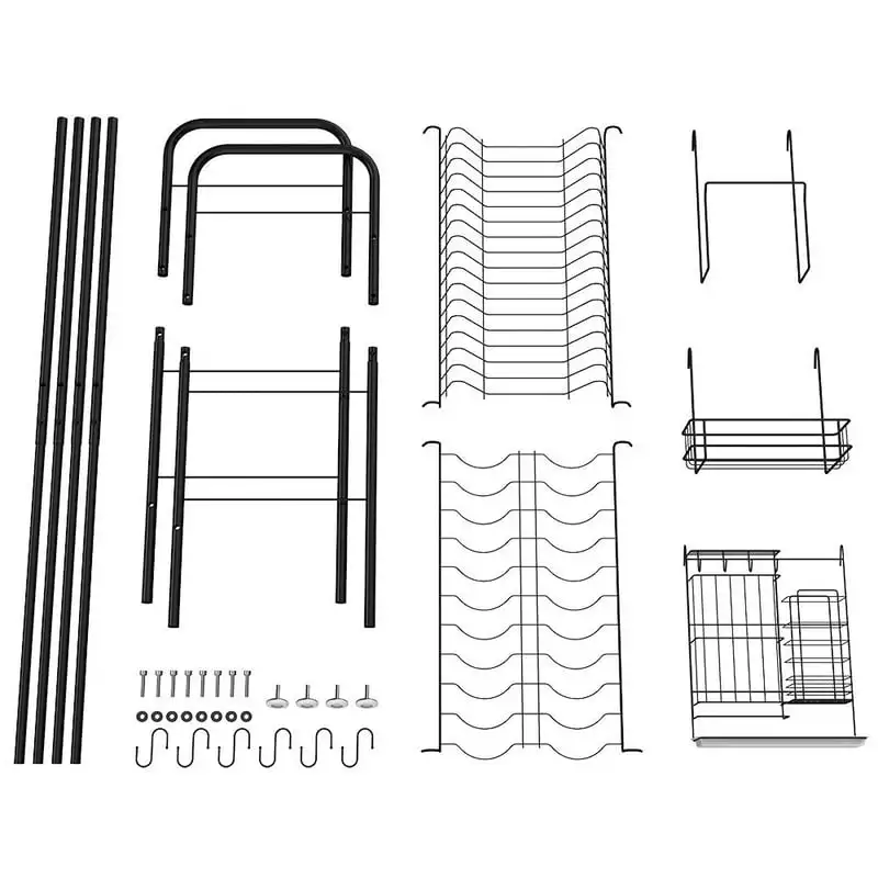 

x 9.8” x 24.5” Dish Rack, Black Stainless Steel