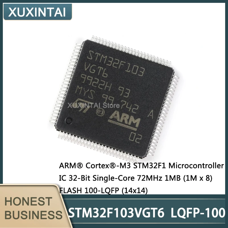 

1~5Pcs New Original STM32F103VGT6 STM32F103 LQFP-100 MCU Microcontroller IC 32-Bit 72MHz 1MB (1M x 8) FLASH