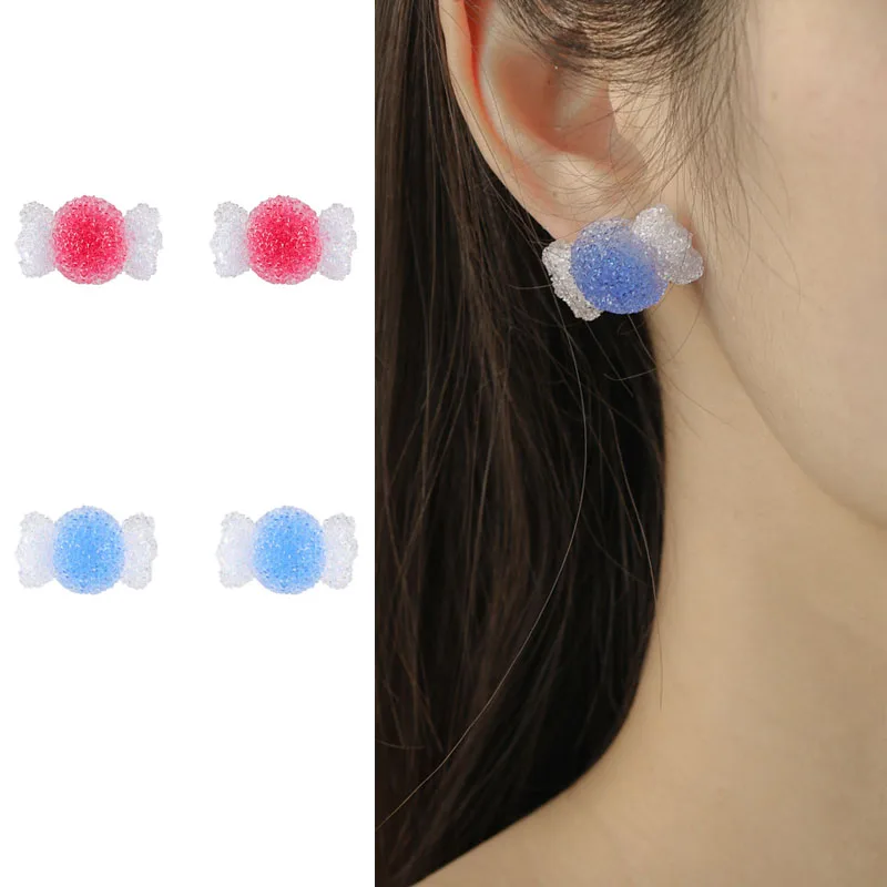 

Cute Resin Candy Stud Earrings Fashion Statement Colorful Pendant Earrings Girls Party Jewelry Gifts