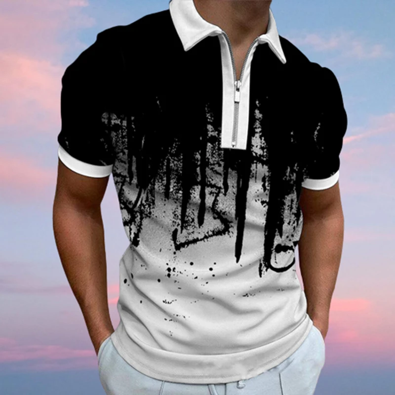 

2022 New Mens polo shirts print casual Short sleeve tee shirt Social shirt Male Classic Outdoor Youth streetwear men's clothing