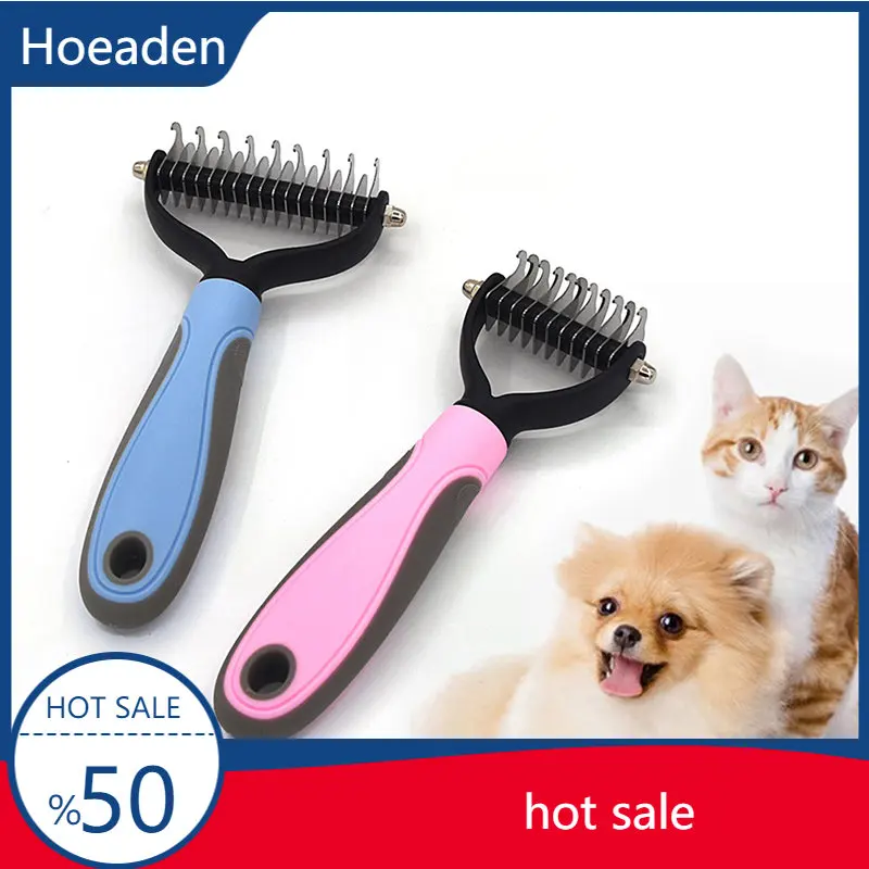 

Dog Comb Pet Hair Removal Comb Cat Grooming Brush Detangler Fur Trimming Pet Grooming Tool Dog Brush For Long Hair