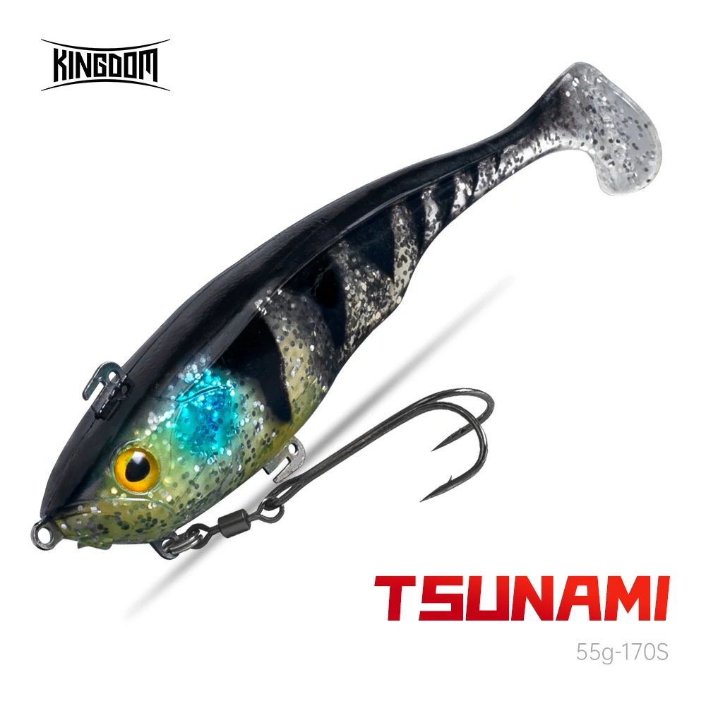 

Kingdom Trout Soft Artificial Baits 170mm 55g Fishing Lures Jigging PVC Soft Lure Saltwater Swimbait Fishing Accessories For Sea
