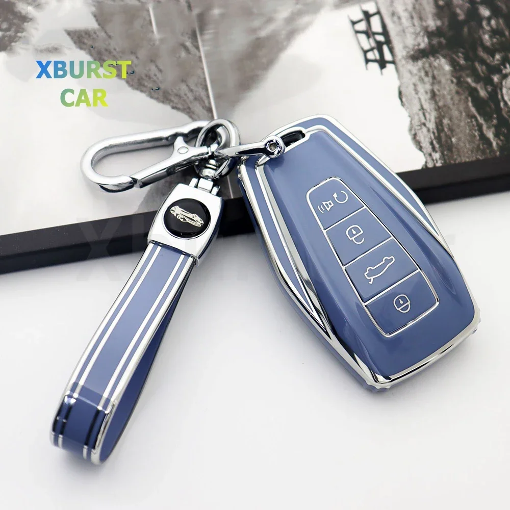 Фото Для Geely Coolray Atlas Boyue NL3 Emgrand X7 EX7 SUV GT GC9 Borui ТПУ Чехол для автомобильного ключа Держатель брелка Аксессуары №1