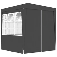party tent with side walls polyester garden sunshade awning garden decoration anthracite 2x2 m