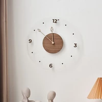 digital silent wall clock modern design large wood wall sticker mechanical watch luxury reloj de pared living room decoration