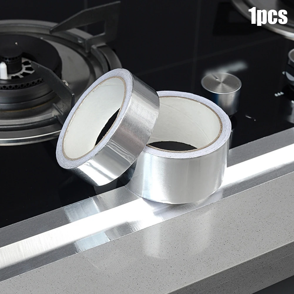 

48mm*10m Aluminum Foil Tape Self Adhesive High Temperature Resistant Thickened Waterproof Tape For Firewall Kitchen Range Hood