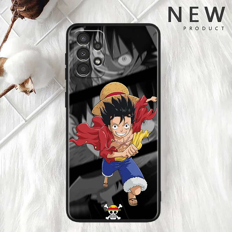 Luffy O-ne P-iece для Samsung A73 A72 A54 A53 A52S A34 A33 A32 A25 A24 A23 A22 A15 A14 A13 A05 черный чехол телефона