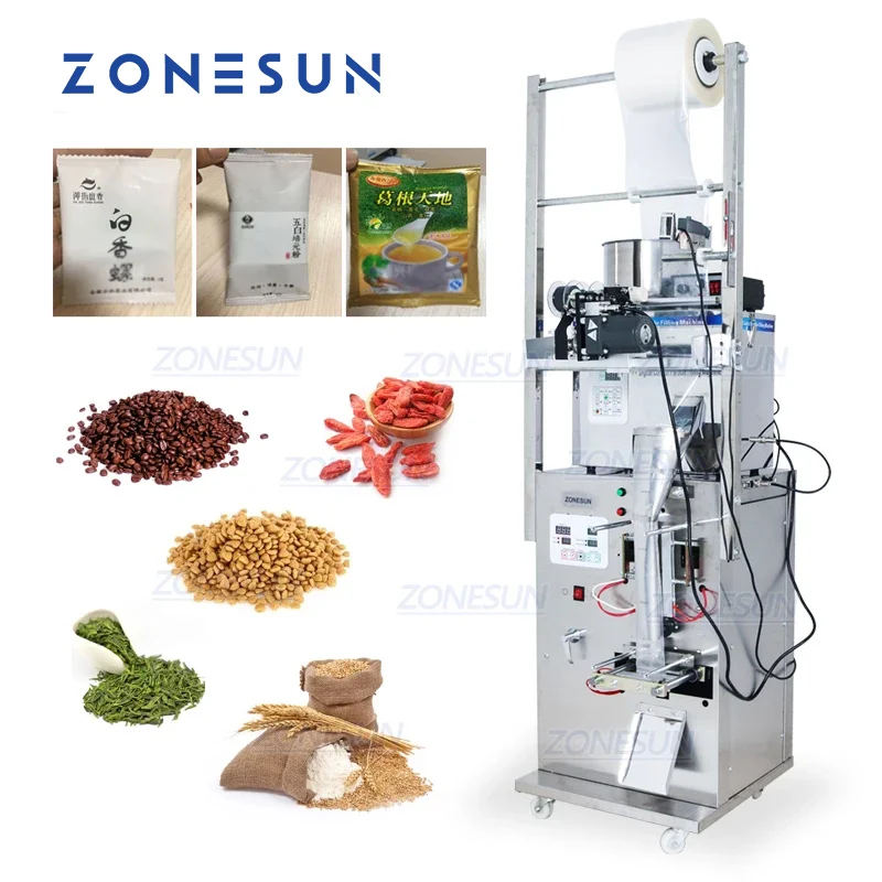 

ZONESUN 2-50G Automatic Powder Granule Almond Nuts Packing Machinery Sachet Tea Bag Filling and Sealing Machine