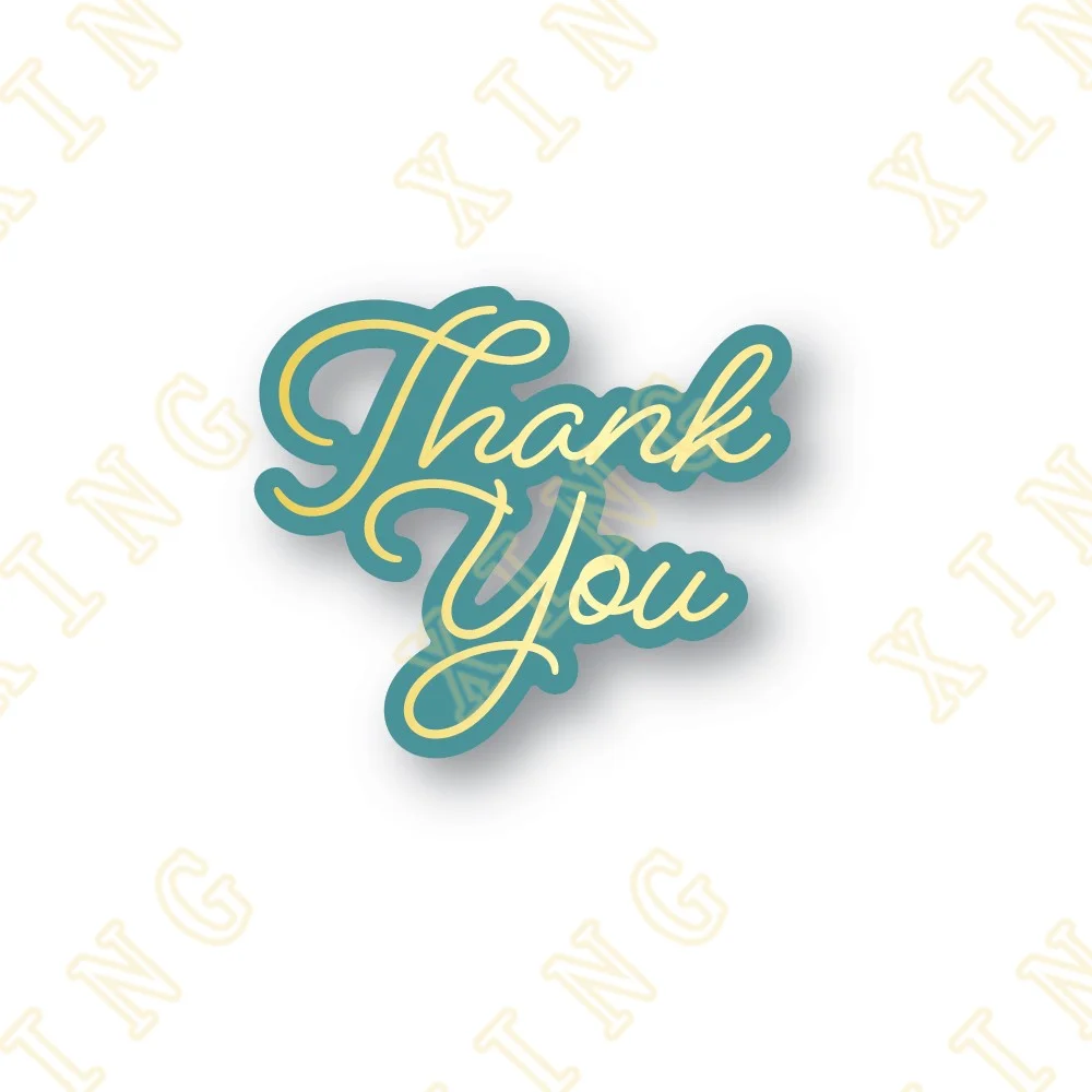 

Thank You 2022 New Metal Cutting Dies Hot Foil Scrapbook Diary Decoration Embossing Template Diy Greeting Card Handmade