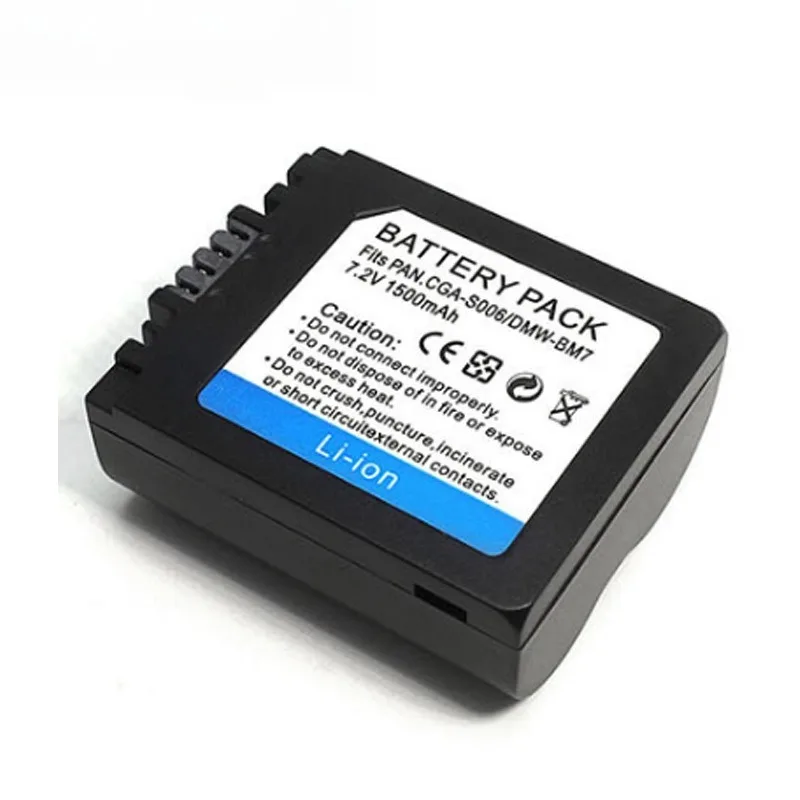 Аккумулятор 1500 мАч CGA-S006 CGR-S006E DMW-BMA7 для Panasonic Lumix DMC FZ-18 DMC-FZ7 DMC-FZ8 DMC-FZ28 DMC-FZ30 FZ35 FZ38 (art.: 3920db528440e) - 3920db528440e