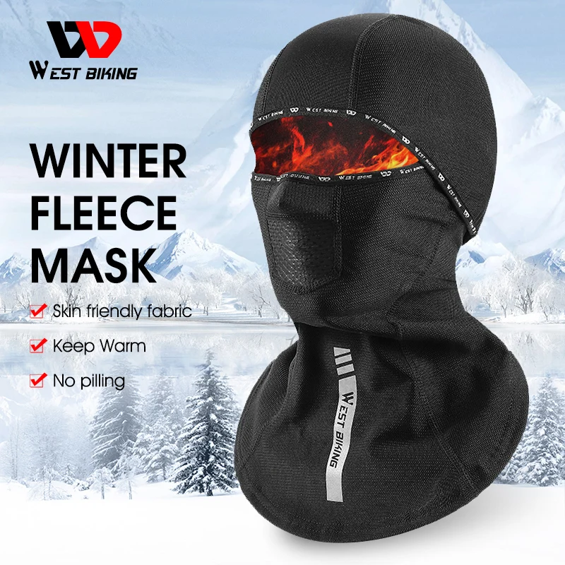 

WEST BIKING Winter Cycling Cap Thermal Fleece Women Men Sport Scarf Balaclava Snowboard Bicycle Hat Motorcycle Ski Neck Warmer