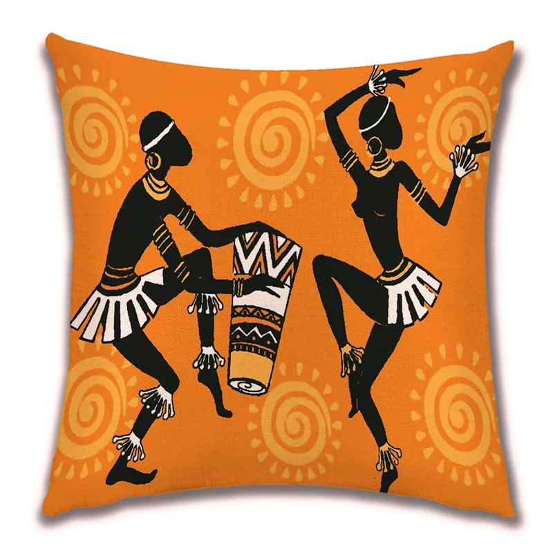 

Льняная декоративная подушка с изображением девушки