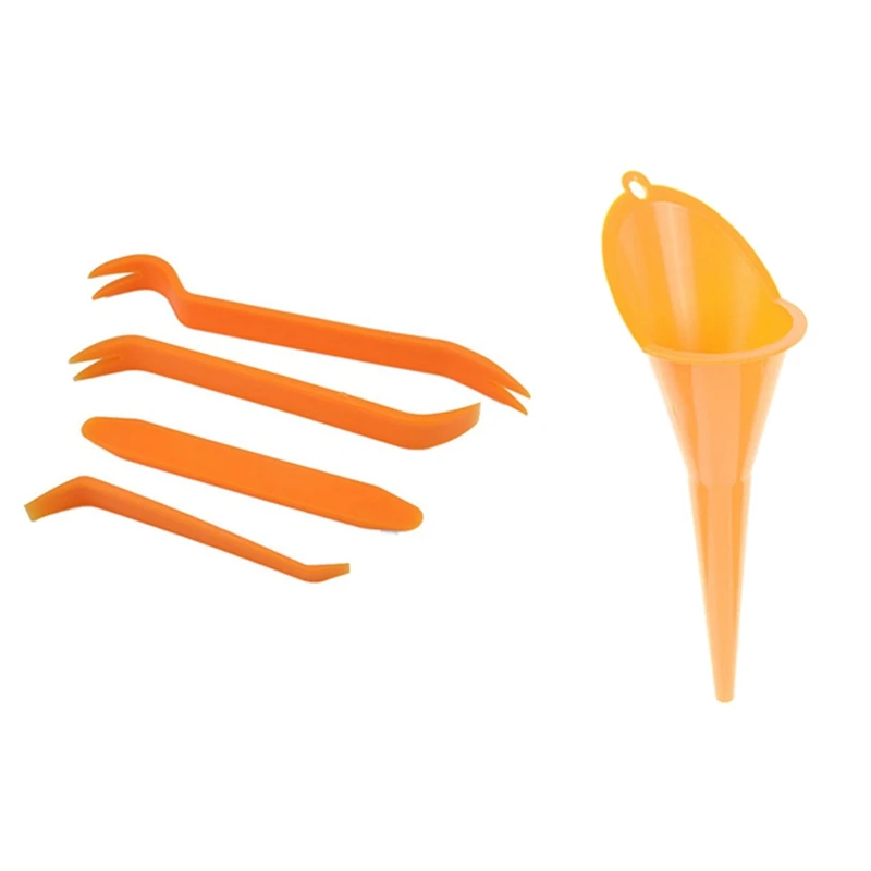 

1 Set Auto Door Removal Pry Open Tools Kit & 1 Set Multi-Function Car Fueling Funnel Yellow
