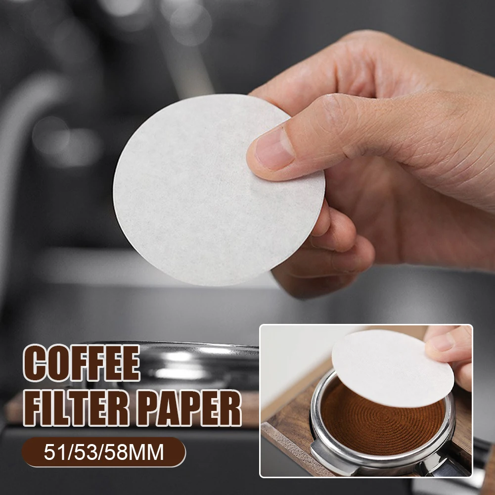 

51mm/53mm/58mm Coffee Filter Paper 58mm Handle Powder Bowl Filter Paper Round Secondary Water Paper Filter Coffee Accessories