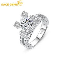 sace gems s925 sterling silver ring female ai fei tower atmosphere high carbon diamond moissanite ring engagement fine jewelry